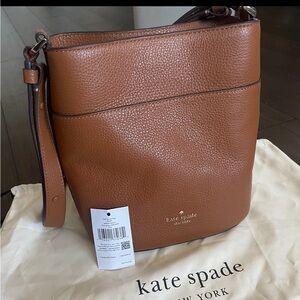 Kate Spade Tan Leather Bucket Bag